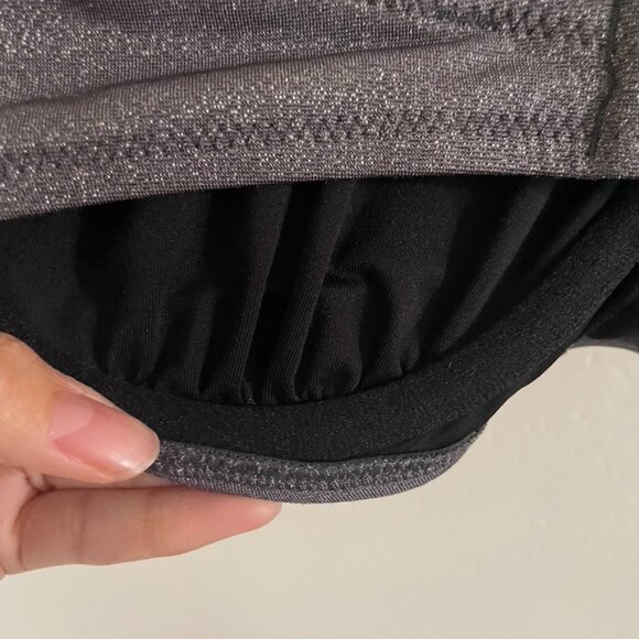 Shade & Shore 36C Bikini Top Dark Gray Metallic Finish Wired Adjustable Strap - Picture 6 of 7